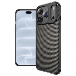 Husa pentru Apple iPhone 18 Pro / 17 Pro, Techsuit, CarbonFiber, Neagra