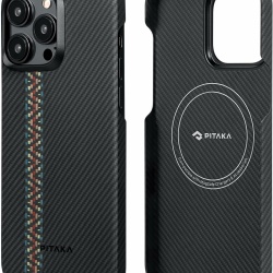 Husa Pitaka MagEZ 4, Aramida 600D, pentru iPhone 15 Pro Max, MagSafe, Rhapsody