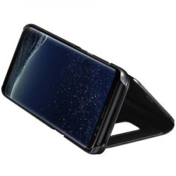 Husa protectie Clear view flip pentru Samsung Galaxy S9, Negru - Img 2