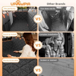 Husă Protecție Scaun Auto pentru Câini, 100% Impermeabilă și Antizgârieturi, Compatibilă cu Toate Mașinile, 135 x 148 cm - Img 2