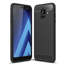 Husa telefon TPU model carbon , Gema Mixt pentru Samsung Galaxy A6 2018 A600 , neagra