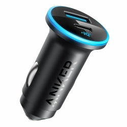 Incarcator auto Anker 323 52.5W, USB-C, USB-A, Power Delivery, PowerIQ 3.0, Negru