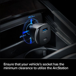 Incarcator auto cu 2 porturi SPIGEN PC1800 POWERARC PD30W/QC.3.0 BLACK - Img 8