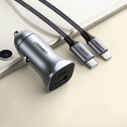 Incarcator rapid auto Ugreen USB-A / USB-C 30W PD PPS gri (CD130) - Img 5