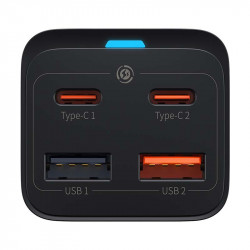 Incarcator rapid Baseus GaN3 Pro, 2x USB-C, 2x USB, 65W (negru) - Img 3