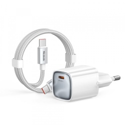 Incarcator Retea Cu Cablu USB-C Mcdodo Nano CH-8263, 65W, 3.25A, 1 x USB-C, Alb