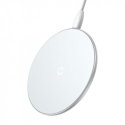 Incarcator telefon wireless, Baseus, 2A, 1.67A, 10W, cu cablu usb-lightning 1.2 m, alb