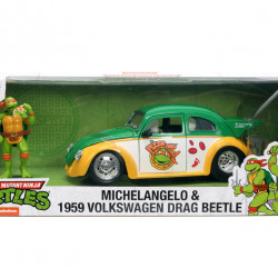 JADA MASINUTA METALICA TESTOASELE NINJA 1959 VOLKSWAGEN DRAG BEETLE 1:24 - Img 2