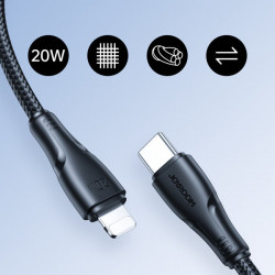 Joyroom USB C - Cablu Lightning 20W Surpass Series pentru incarcare rapida si transfer de date 0,25 m negru (S-CL020A11) - Img 4