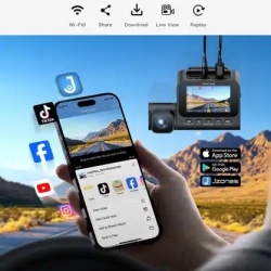 Jzones 4K Ultra HD STARVIS 2 Triple Camera, MicroSD 64Gb - Img 6