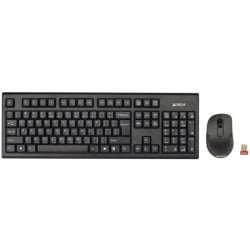 Kit A4Tech 7100N cu fir, negru