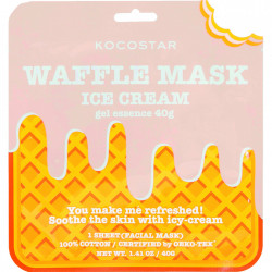 KOCOSTAR Waffle Mask Masca de fata Ice Cream esenta gel cu extract de Centella Asiatica, calmanta 40 gr