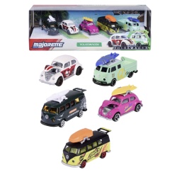 MAJORETTE SET 5 MASINUTE METALICE VOLKSWAGEN 7.5CM