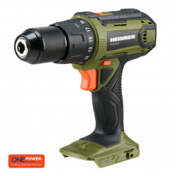 Masina de gaurit si insurubat (bormasina) pe acumulator cu impact Heinner HR-LMGA002, 18 V, 50 Nm, 1750 RPM, 9000-32.400 percutii/min, 13 mm mandrina, tehnologie OnePower, fara acumulator incarcator