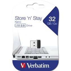 MEMORIE USB VERBATIM NANO StoreNStay 32GB USB 2.0"98130" (TIMBRU VERDE 0.03 LEI)