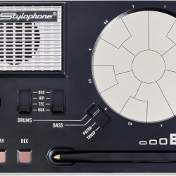 Mini Tobe Electronice Portabile Stylophone Beat Compact, Mașină de Ritm cu Stylus, 4 Kituri de Tobe și 4 Sunete de Bas
