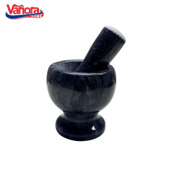 MOJAR CU PISTIL MARMURA,DIA 9.5 CM,NEGRU