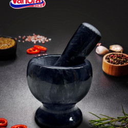 MOJAR CU PISTIL MARMURA,DIA 9.5 CM,NEGRU - Img 2