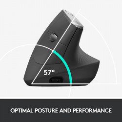 Mouse wireless ergonomic Logitech MX Vertical, Negru - Img 4