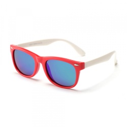Ochelari De Soare Copii Techsuit D802, Polarizati, Protectie UV, Rosi Albi Verzi