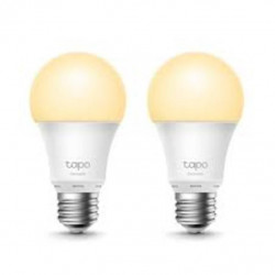 Pachet 2 becuri LED inteligente Tapo L510E(2-pack), Wi-Fi, E27, 8.7W (60W), lumina calda (2700K), compatibil Amazon Alexa si Google Assistant
