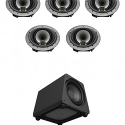 Pachet boxe 5.1 de tavan cu GOLDENEAR HTR7000 si subwoofer ForceField 3