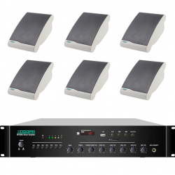 Pachet Sonorizare 60W de perete, Radio FM+USB, DSPPA MP260U+6xDSP106II - Img 2