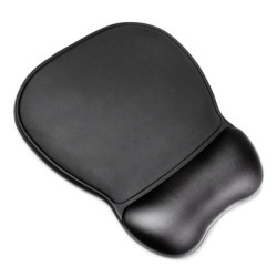 Pad ergonomic pentru mouse și suport pentru încheietura mâinii, din piele ecologică, mare, antiderapant - negru. - Img 4