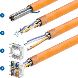 Panou Patch Modular de 12 Porturi deleyCON, 1U, Rack 10 Inch + 12 Bucăți Module Keystone RJ45 CAT6a, Negru - Img 2