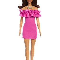 PAPUSA BARBIE FASHIONISTA SATENA CU ROCHIE ROZ - Img 2