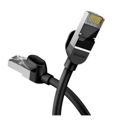 PATCH CORD UTP Baseus Cat6, fire din cupru, round cable, viteza maxima 1 Gbps, PVC, 0.5m, negru "PCWL-AF01" (timbru verde 0.08 lei) - 6953156233119