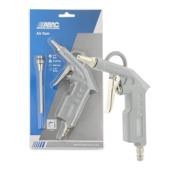 Pistol de suflat cu aer comprimat ABAC G-502, corp din aluminiu, duză scurtă și duză lungă 10 cm, presiune max 8 bar - Img 3
