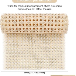 Plasă Ratan Sintetic Împletitură Vieneză (Rattan Webbing) 40 x 100 cm, Rezistentă la Apă din Polietilenă (PE), Model Fagure pentru Recondiționare Scaune, Mobilier și Proiecte DIY - Img 5