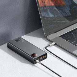 Powerbank Baseus Adaman Metal 20000mAh PD QC 3.0 65W 2xUSB + USB-C + micro USB (negru) - Img 4
