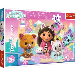PUZZLE TREFL 24 MAXI PREMIUM PLUS KIDS GABBYS DOLLHOUSE FILMUL LUMEA PISICII
