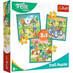 PUZZLE TREFL 3IN1 INTALNIREA FAMILIEI TREFELIK