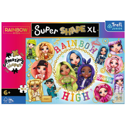 PUZZLE TREFL PRIMO SUPER SHAPE XXL 160 RAINBOW HIGH PRIETENELE COLORATE - Img 3