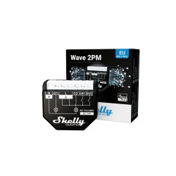 Releu inteligent Shelly Qubino Wave 2PM cu contor de putere cu 2 grupuri, cu protocol Z-Wave