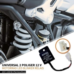 Releu semnalizare LED moto 12V cu 2 pini, releu electronic independent de sarcina, rezolva clipirea rapida (hyper flash) pentru motociclete, scutere si ATV - Img 3