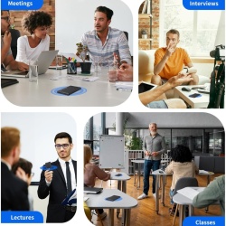 Reportofon digital Vivanir de 128 GB, timp de înregistrare lungă de 350 de ore (baterie masivă de 2500 mAh), reportofon activat vocal USB-C cu redare si reducere a zgomotului, ideal pentru conferinte interviu - Img 3