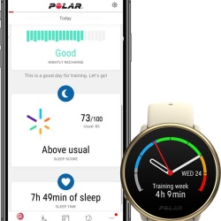 RESIGILAT - Smartwatch model Ignite 2, POLAR, Otel inoxidabil/Siliciu, 1.2'', 240x240 pixeli, Android/iOS, Bluetooth, GPS, Crem - Img 8