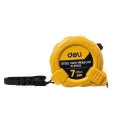 Ruleta din otel Deli Tools EDL9005B 7.5m / 25mm, Galben