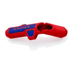 Scula universala pentru dezizolat, KNIPEX ErgoStrip, 16 95 01 SB, varianta pentru persoane dreptace