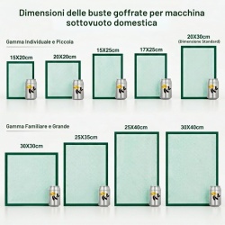 Set 100 Pungi Vidare Alimente BOLSEMACK, Texturate / Gofrate, Dimensiune 15 x 40 cm, Calitate Alimentară BPA Free, Compatibile cu Toate Aparatele de Vidat cu Aspirație Externă - Img 3
