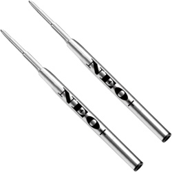 Set 2 Rezerve Pix NEO+ Compatibile Montblanc, Vârf Mediu 1.0 mm, Cerneală Neagră cu Uscare Rapidă, Lungime Standard 9.8 cm
