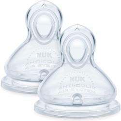 Set 2 Tetine Ortodontice din Silicon NUK First Choice+ Flow Control, 6-18 Luni, Sistem Anti-Colici, Fără BPA - Img 2