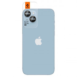 Set 2 x folie protectie camera cu aplicator Spigen OPTIK.TR "EZ FIT" pentru IPHONE 14/14 PLUS BLACK COVER - Img 6