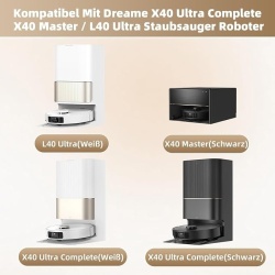Set 20 accesorii și consumabile pentru aspirator robot Dreame X40 / L40 Ultra (Gen 2), Mova P10 / P50 Pro Ultra: 2 perii principale, 4 perii laterale, 4 filtre HEPA, 6 lavete mop, 4 saci de praf - Img 2