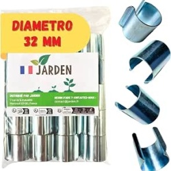 Set 20 clipsuri metalice galvanizate pentru solarii și sere Jarden, diametru 32mm, cleme fixare folie pe țeavă/arcade
