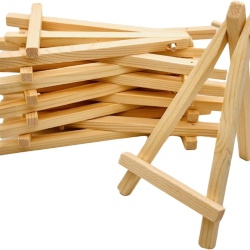 Set 20 Mini Șevalete din Lemn Natural de Pin 15 x 8 cm (5.9 Inch)pentru Fotografii, Mici Pânze de Pictură, Numere de Masă Nuntă, Mărturii, Cărți de Vizită și Proiecte Creative DIY